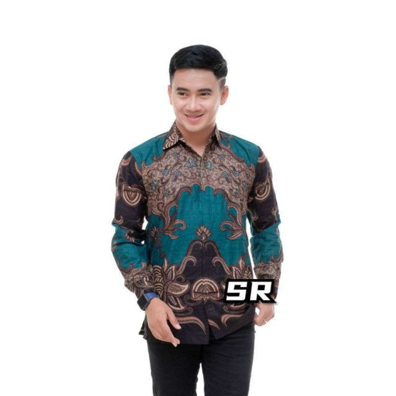 Batik Couple | Batik Couple Modern | Baju Batik Couple | Batik Tunik Couple-K. Bintoro hijau