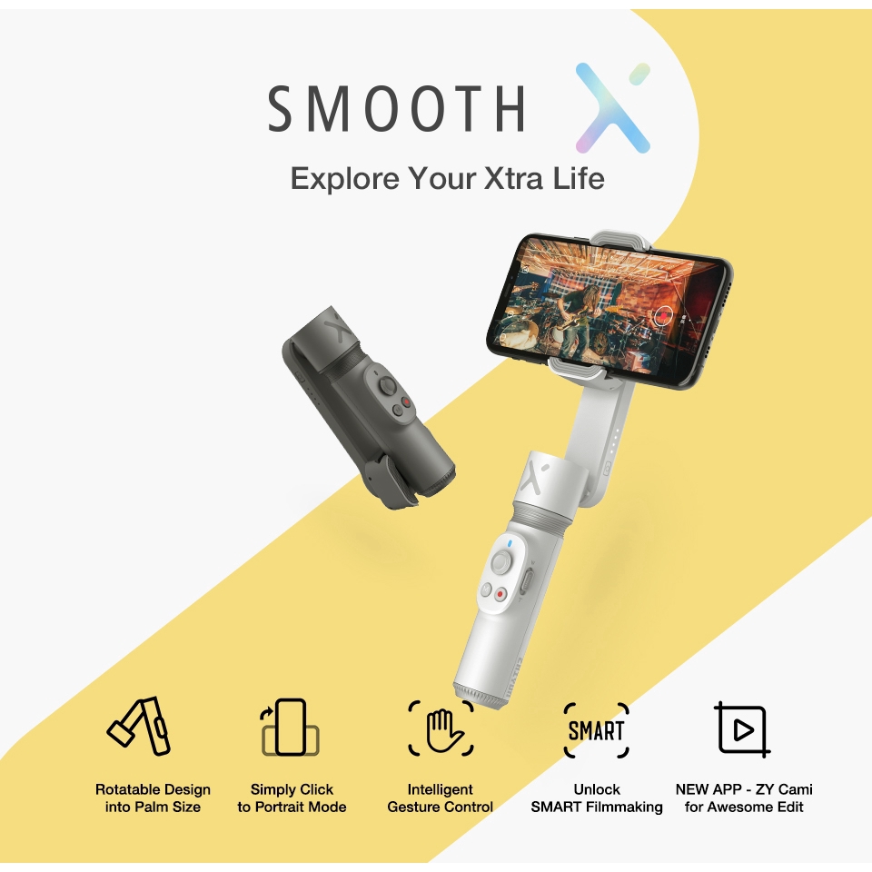 Zhiyun Smooth X 2 Axis Gimbal Stabilizer Smartphone Untuk