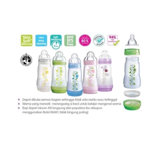 MAM Botol Susu Anti Colic 160ml dan 260ml