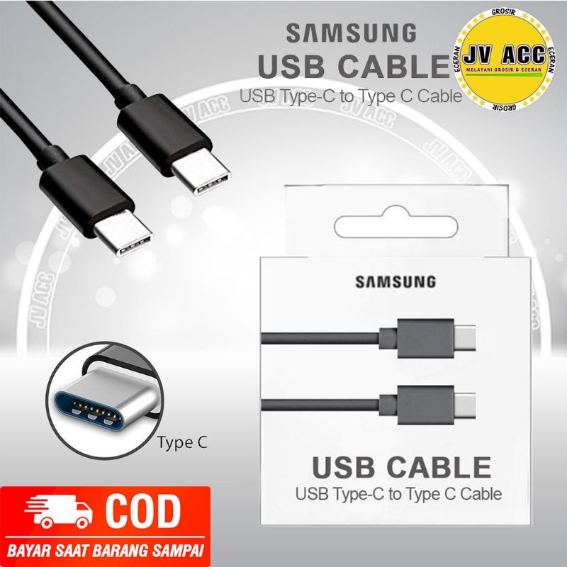 Kabel data Samsung Note 10 C to C 3.A Quick Fast charging