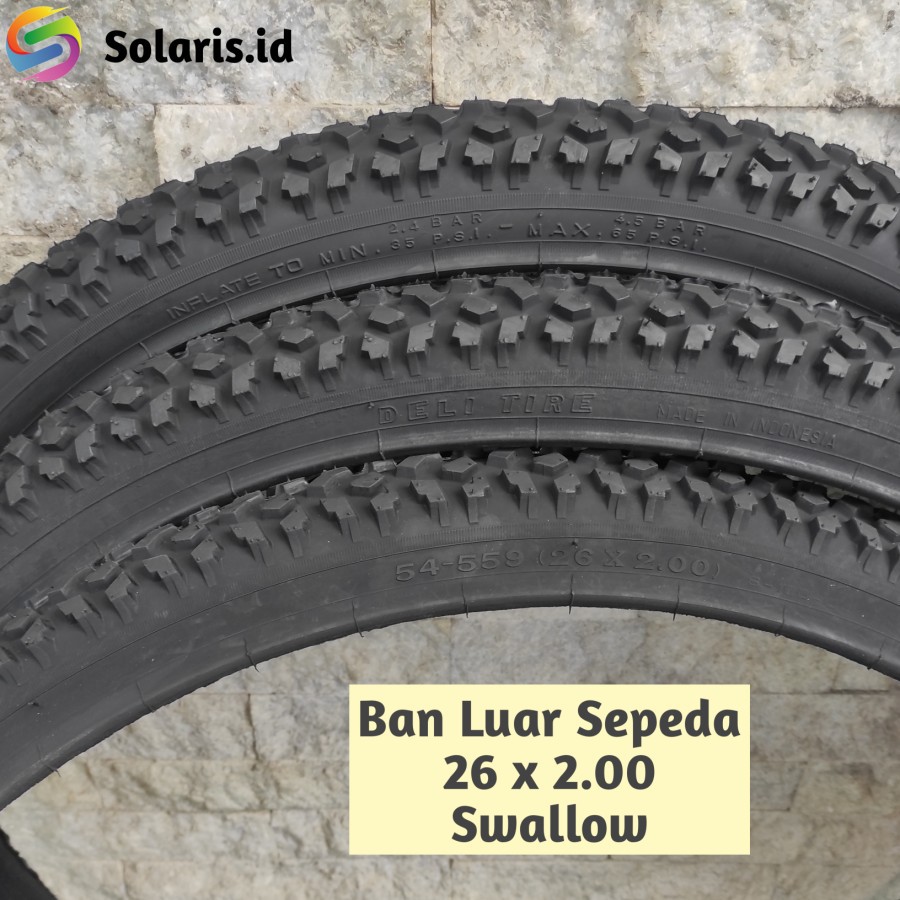 Ban Luar Sepeda MTB  26 x 2.00 200 Swallow Hitam