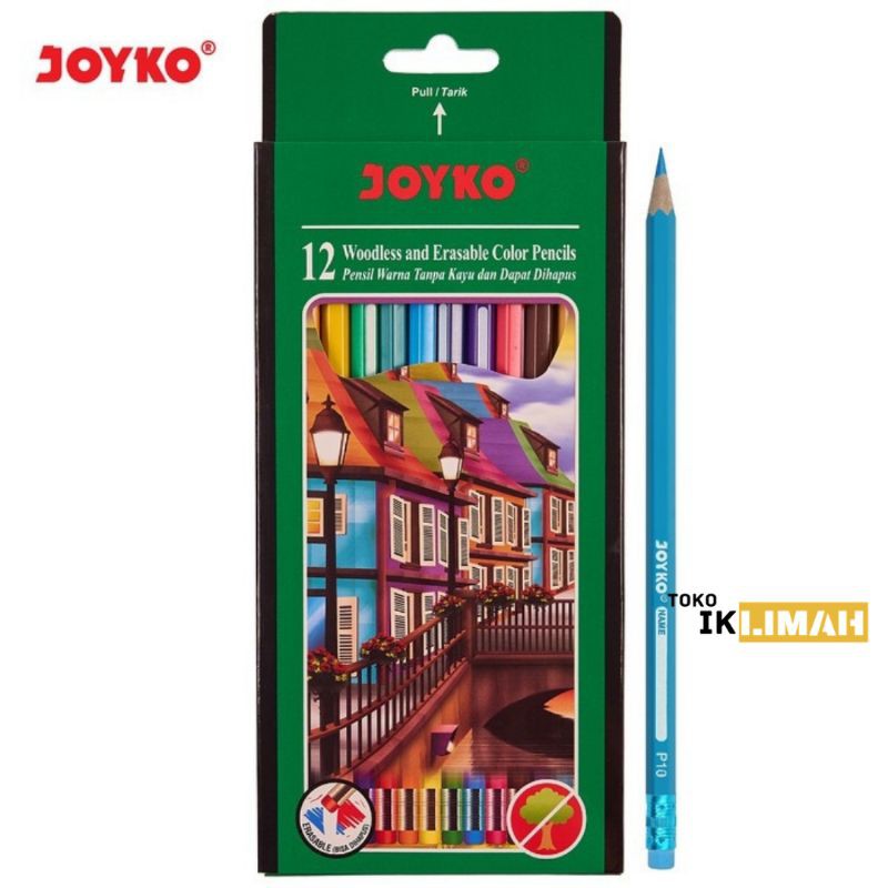 

Pensil Warna JOYKO CP-109 Eraser Bisa Dihapus / Color Pencil