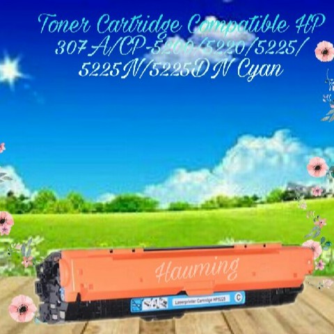 Toner Cartridge Compatible HP 307A CP5200 CP5220 CP5225 CP5225n CP5225dn CP-5225 CE741A Cyan