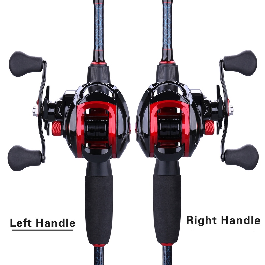 Gulungan Pancing Kumparan Logam Penuh 17 + 1 BB 7.1: 1GR Kanan Kiri Menangani untuk Gulungan Memancing Air Tawar Gear Tackle Reel Pancing