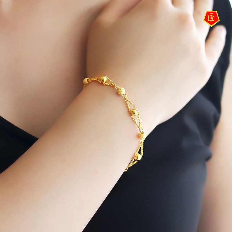 [Ready Stock]Gold Elegant Fashion Beaded Bracelet