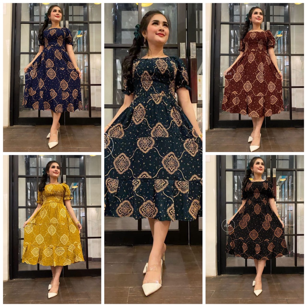 DASTER SMOKE/DRESS SMOKE KERUT DADA/DASTER MODEL BARU