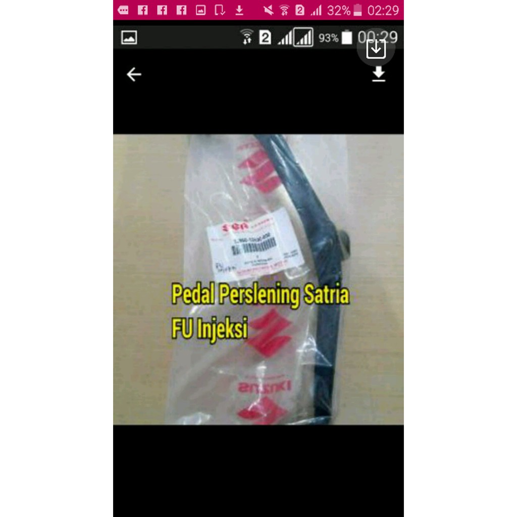 pedal operan gigi new satria fu injeksi orisinil