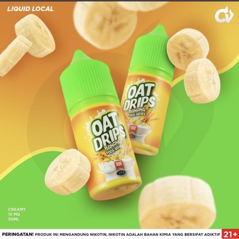 Pod Oat Drips V3 Banana Milk Cereal Oatdrips 15mg 30ml Friendly Drip