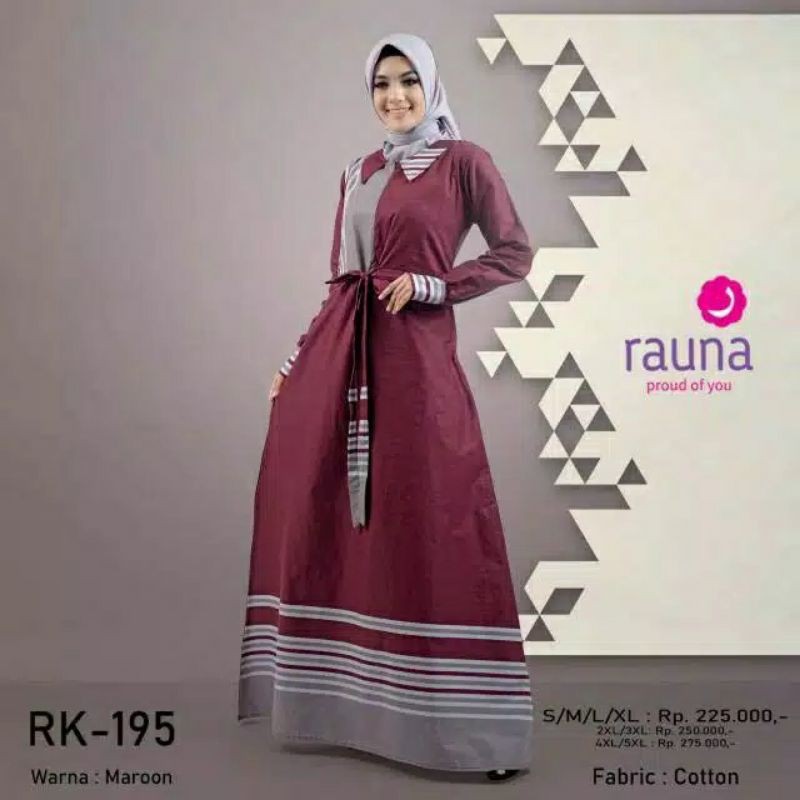 Gamis Rauna - Gamis Busui Elegant - Dress Muslim Rauna Original