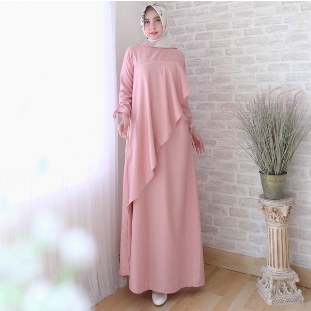 HOPYLOVY SALE - Gamis Maxi Dress Baloteli Wanita Luqiana