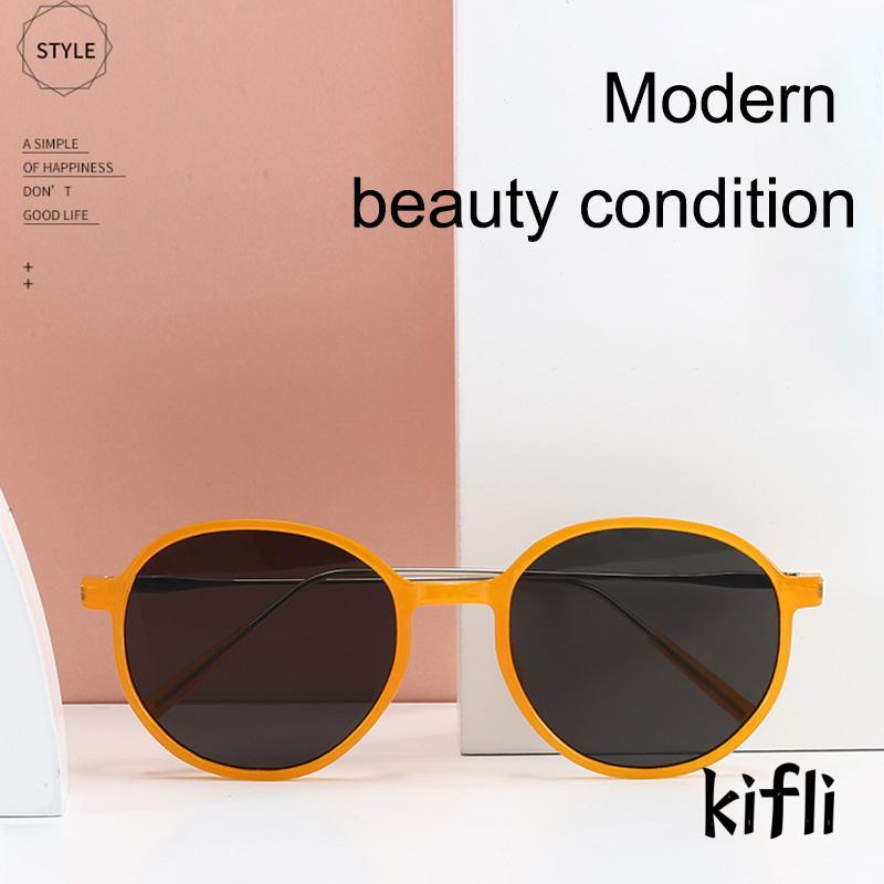 Kacamata Hitam Wanita Model Retro Frame Bulat Besar