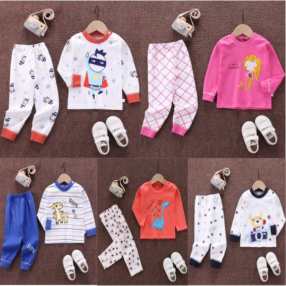 Setelan Baju Tidur  Anak / Set Piyama Anak Usia 3 Bln s.d 5 Thn