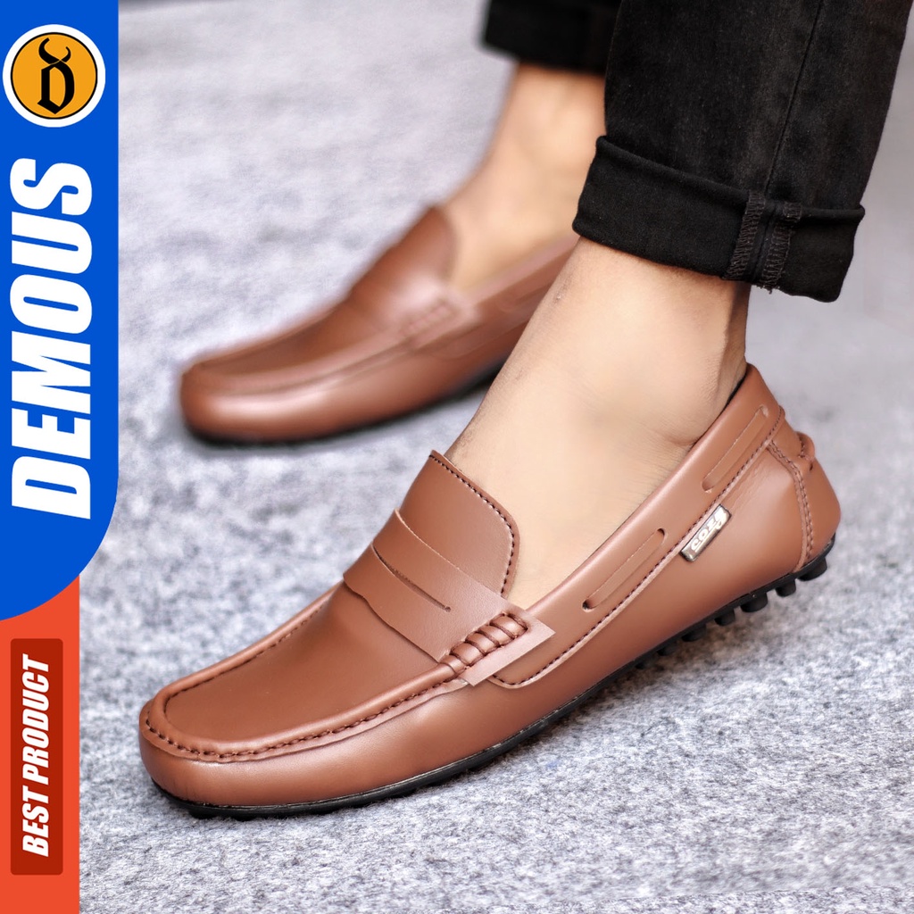 Sepatu Slip On Pria Sepatu Casual Pria Kulit Pu Kerja Kantor Kuliah Kondangan Sepatu Slop Pria Sepatu Hitam Pria