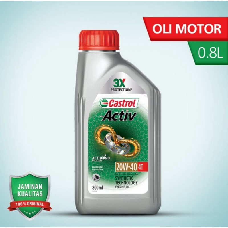 OLI CASTROL 4T 800 ML UNTUK MOTOR BEBEK