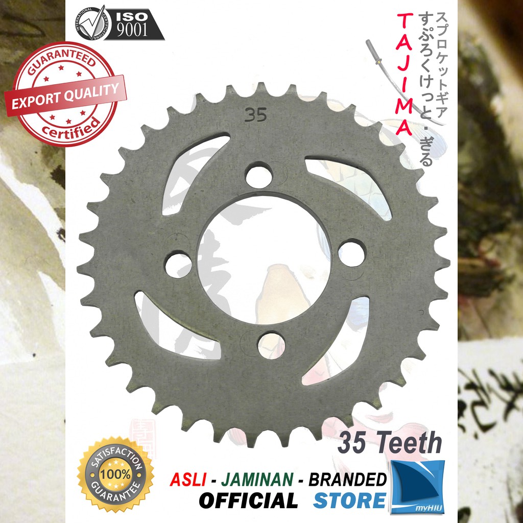 Gigi Tarik 36T ~ 42T KAWASAKI Edge Gir Belakang - Rear Sprocket Gear TAJIMA