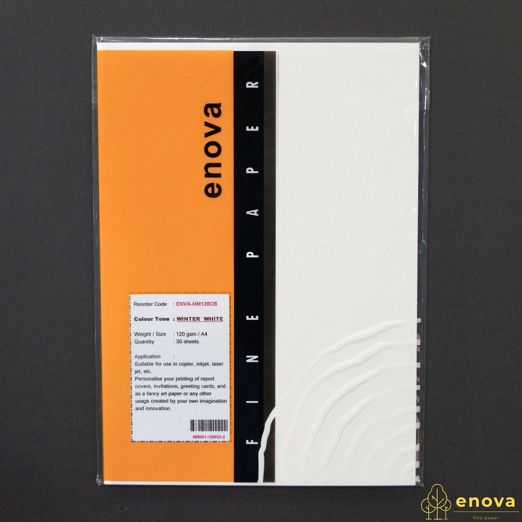 

Fancy Art Paper ENOVA | Winter White | A4 120GSM (Putih)