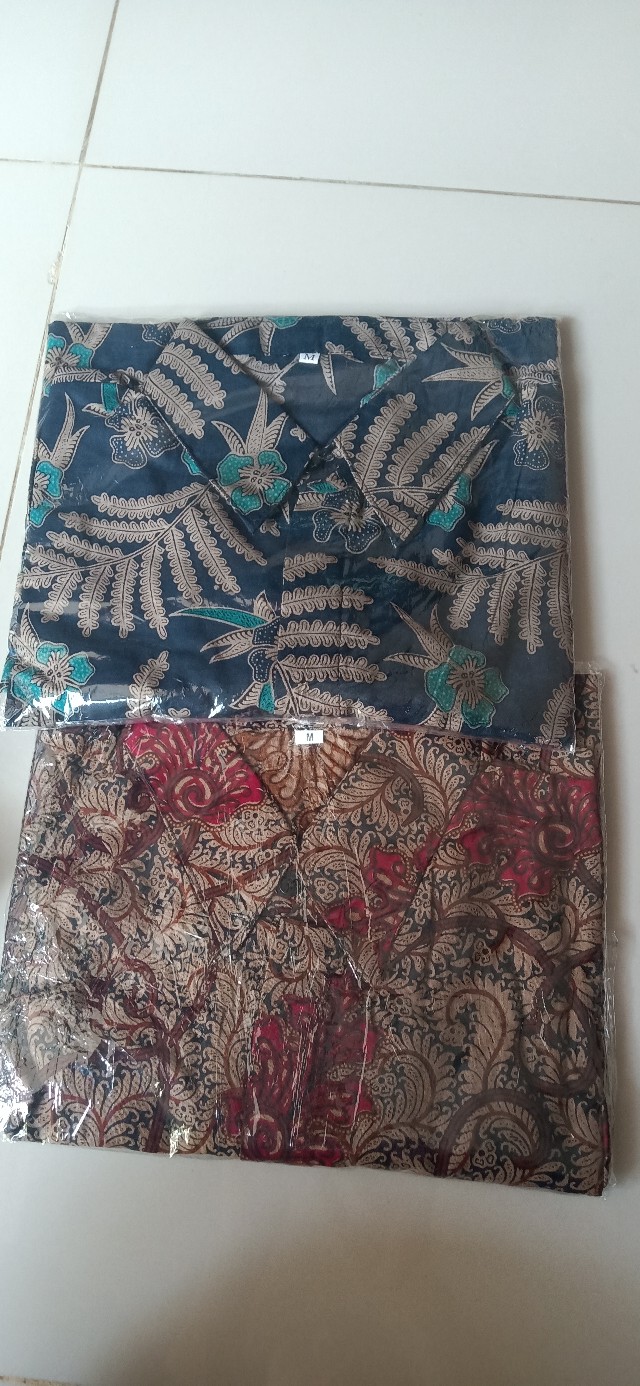 Bswart Batik Hrb026 Kenongo Hem Batik Daun Putri Malu Kemeja Batik Pria