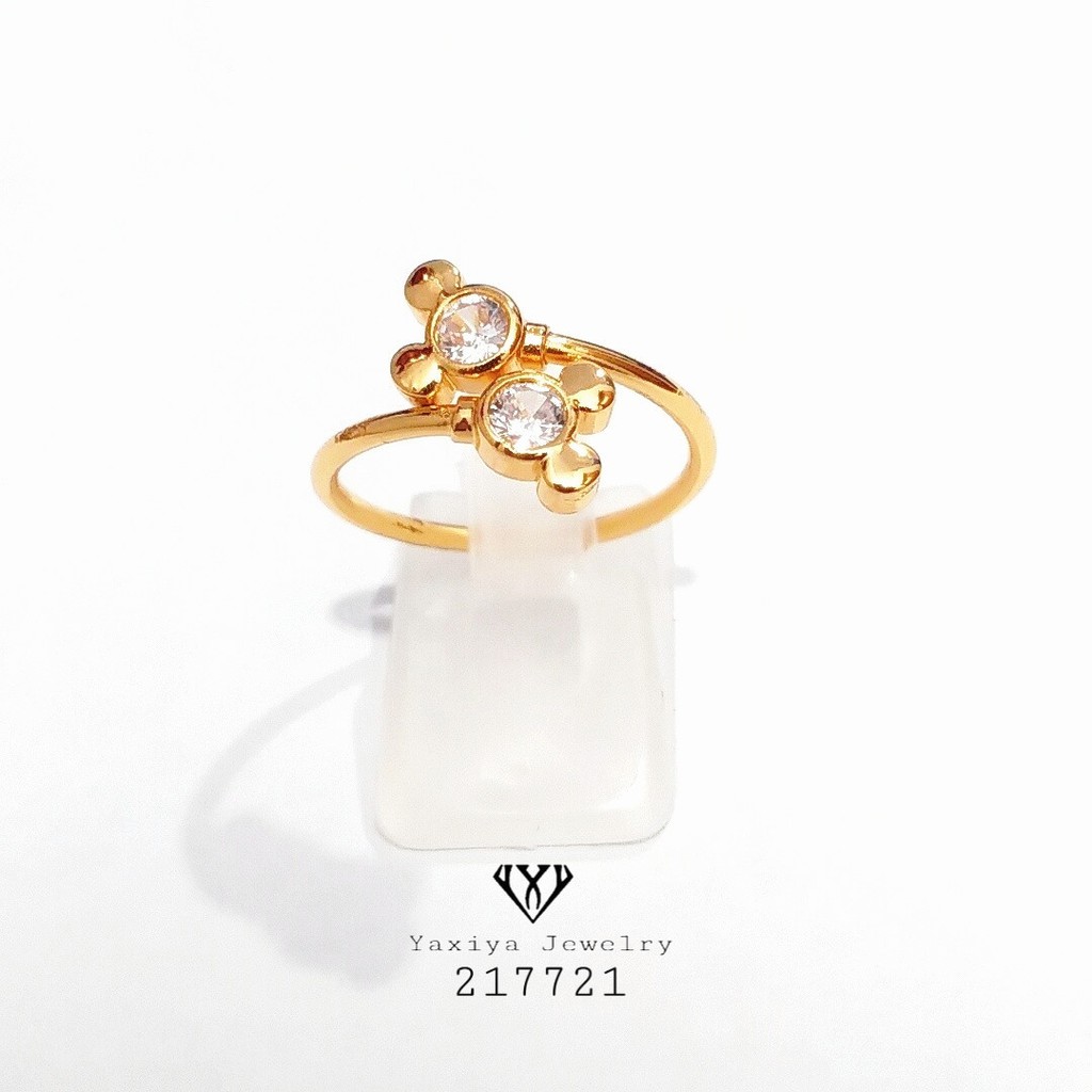 

Cincin Emas Fashion Permata Perhiasan Lapis Emas 18K Yaxiya Jewelry 147