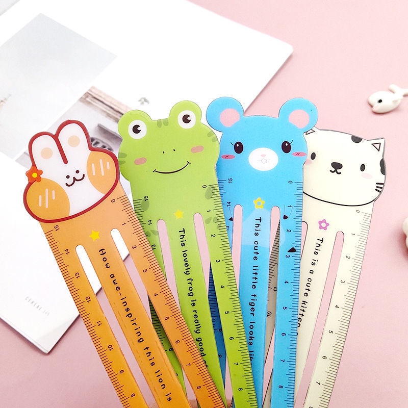 COD❤️Penggaris Lucu Animal Pembatas Magnet Kertas Penguasa Kreatif Skala 15 Cm Lucu Kartun Magnetik Lembut Zodiak Bookmark Alat Tulis Siswa-A.one