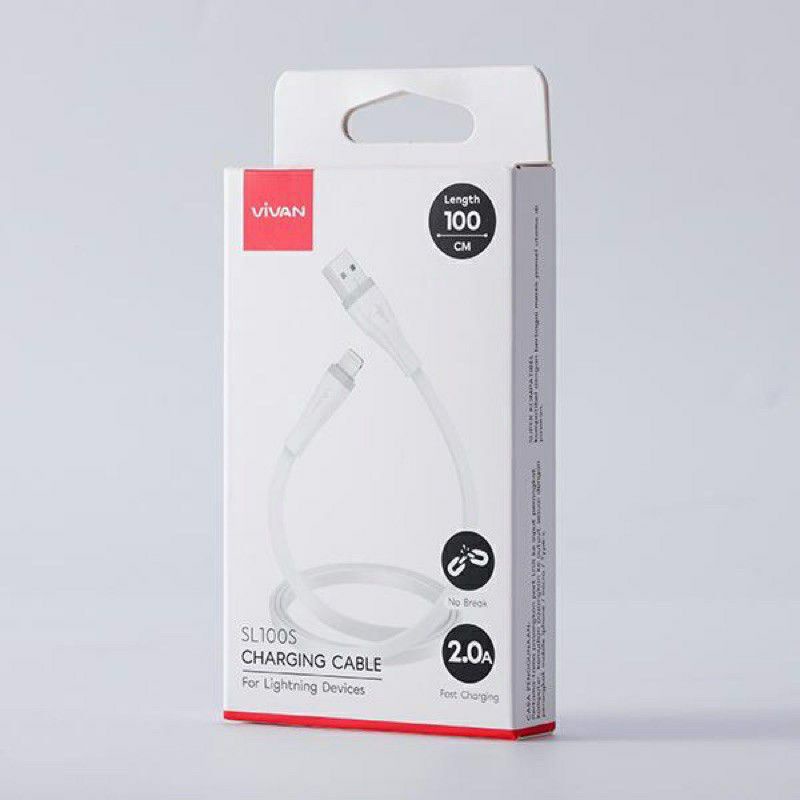 Kabel Data Vivan SL100S 2A Kabel Data Lightning iPhone ORIGINAL