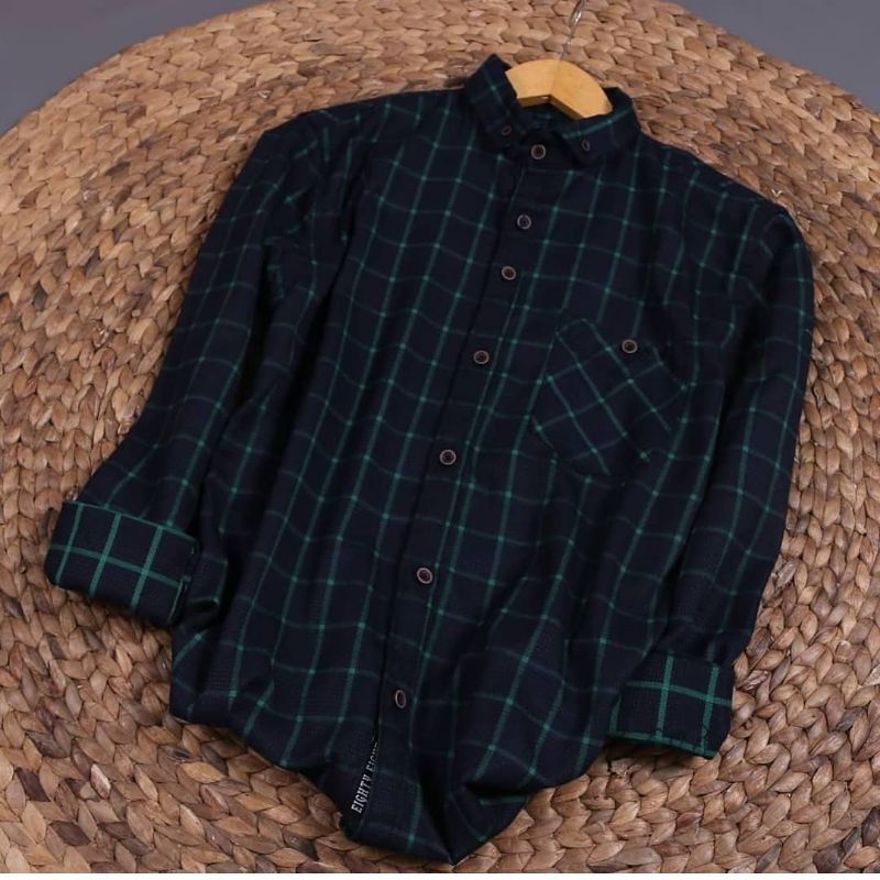 Kemeja Distro Casual Men Kemeja Cowok Atasan Pria K5V8 flanel shirt premium castles 02011