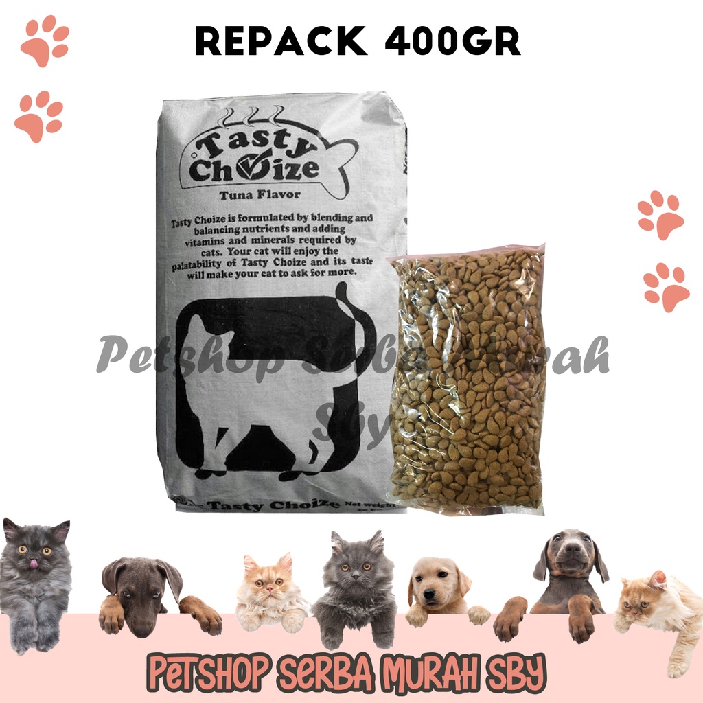 Tasty Choize Persian Repack 400gr - Makanan Kering Kucing Persian