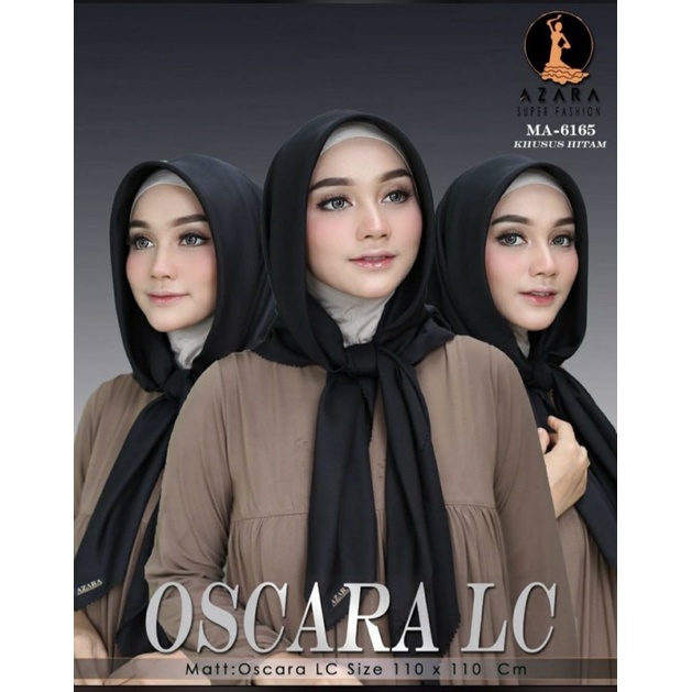azara hijab polos hitam
