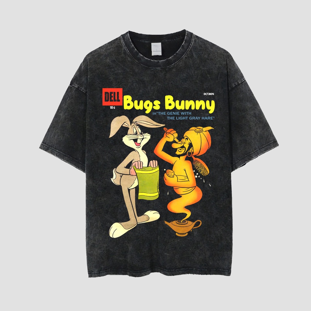 Bugs Bunny Vintage Style Oversize Washed | Kaos Loney Tunes