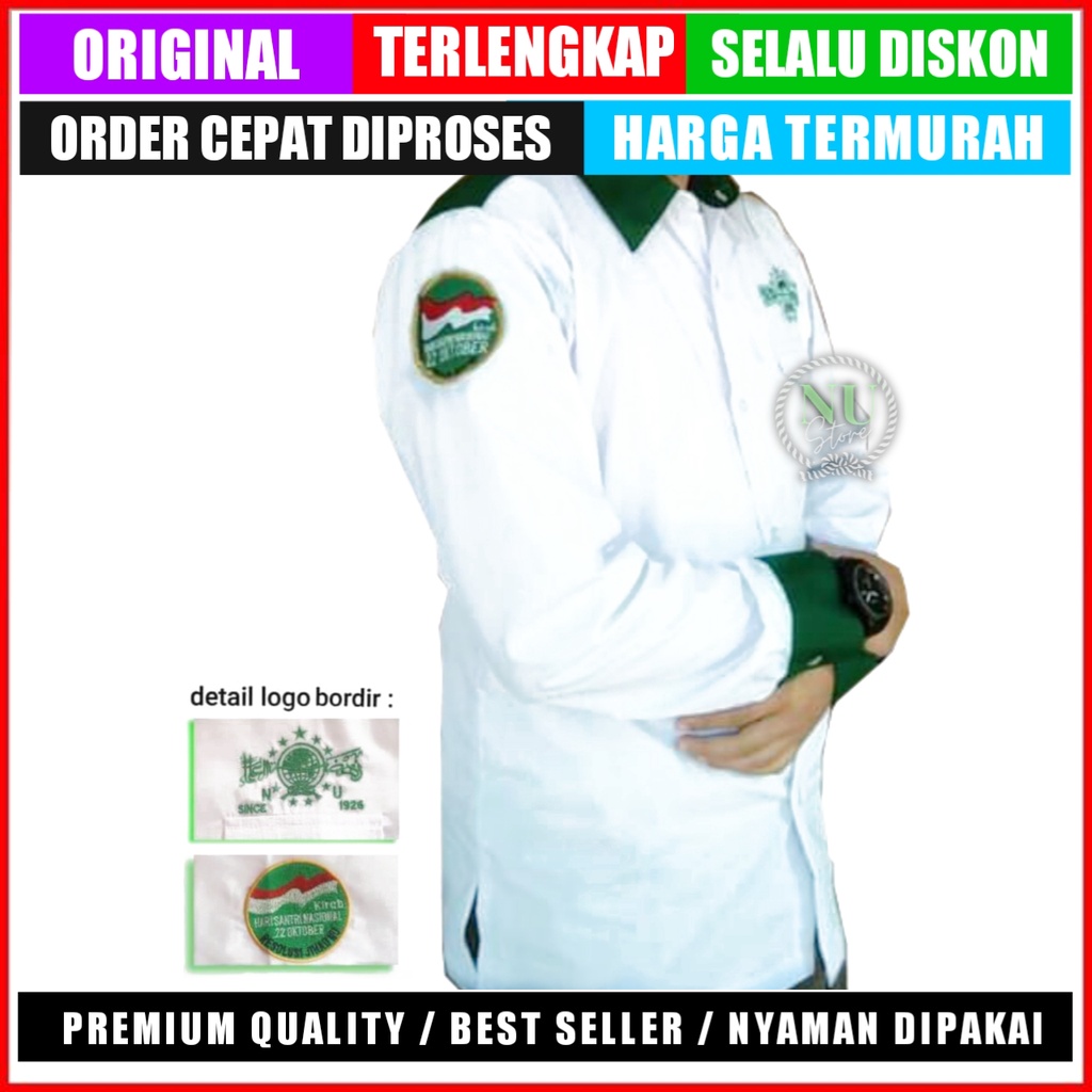 HSN LAKI LAKI - KEMEJA HARI SANTRI HSN NAHDLATUL ULAMA - BAJU KOKO PEREMPUAN