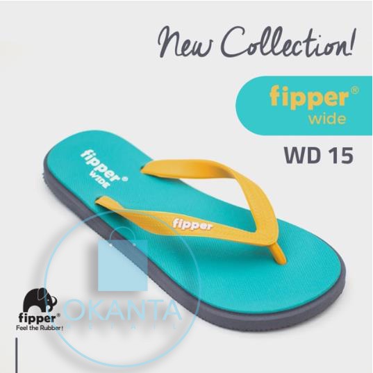 Sandal Fipper Wide - Green Grey Orange [WD 15] - ORIGINAL