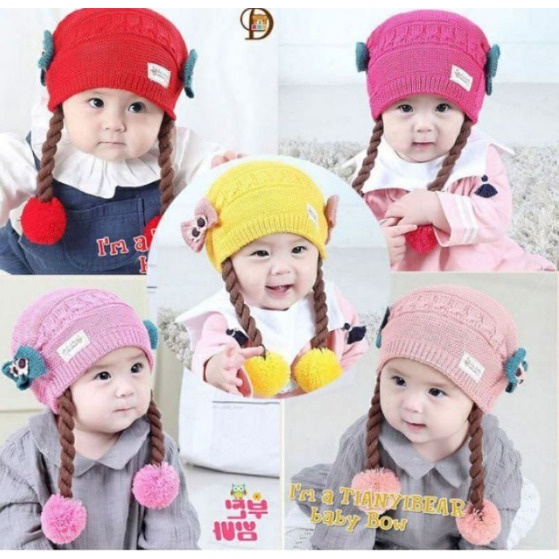 topi bayi POMPOM PITA KEPANG