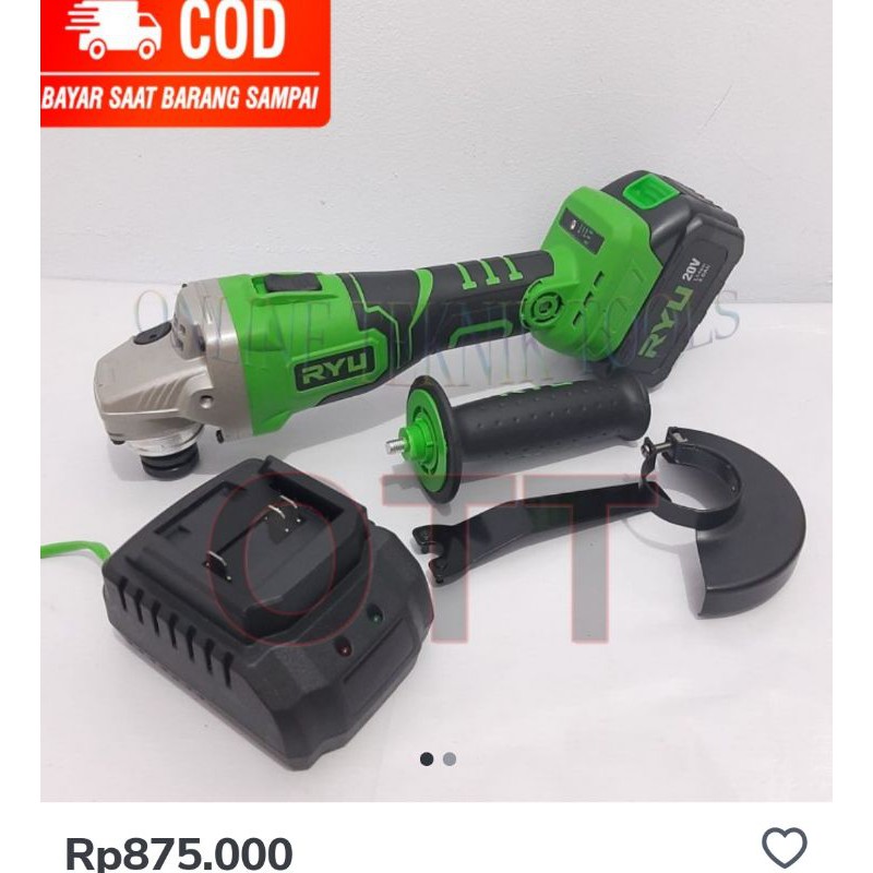 gerinda cas Ryu 20 volt