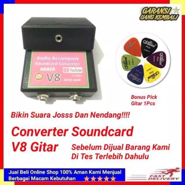 Converter Soundcard V8 2 Input
