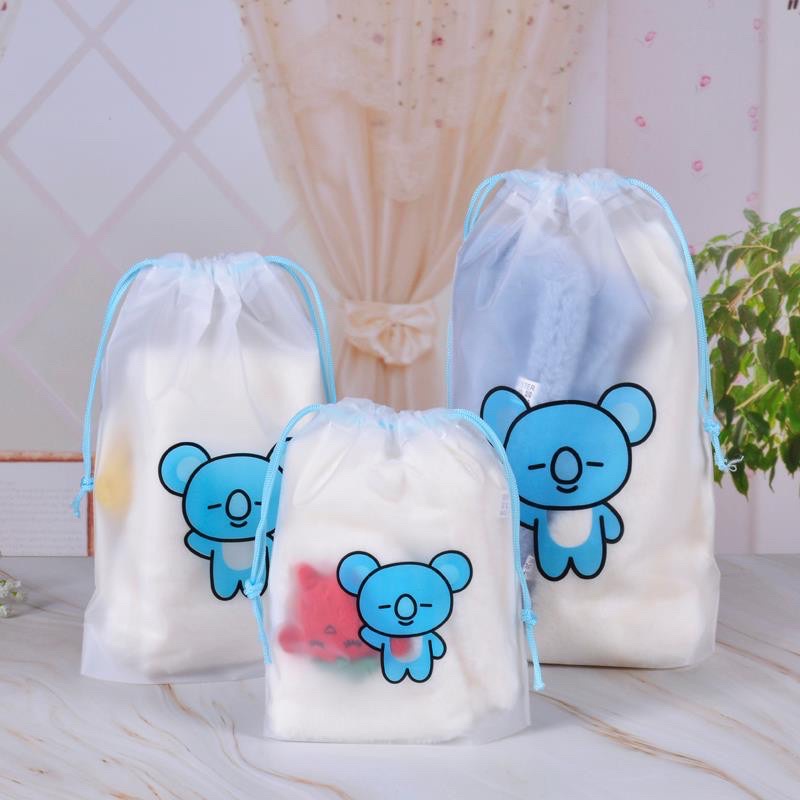 Travel Pouch Organizer Waterproof BTS Lucu  / Cosmetics / Makeup / Peralatan Mandi