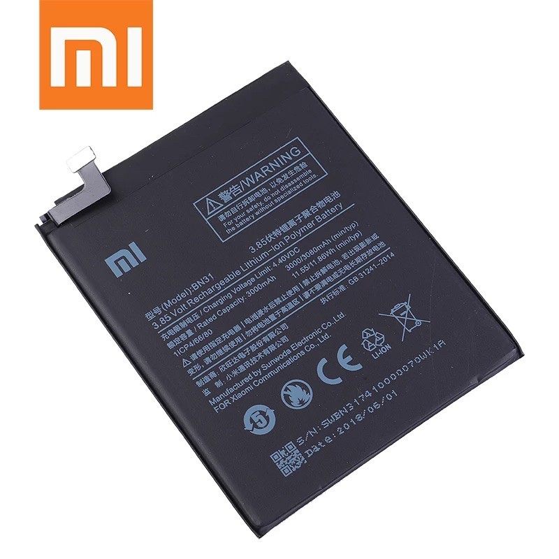 BN31 BATERAI XIAOMI MI A1 / MI5x / REDMI S2 / NOTE 5A / NOTE 5A PRO PRIME - ORI