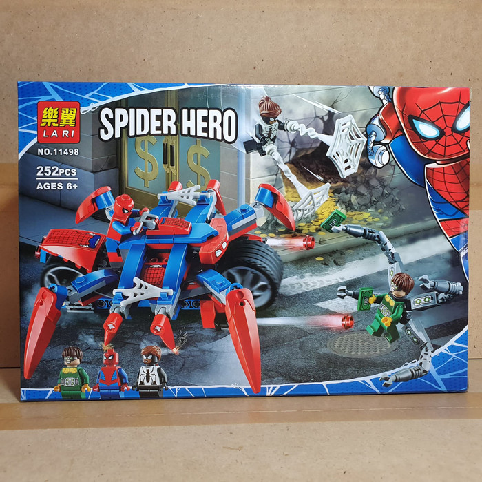 SIAP KIRIM Bela Lari 11498 Spiderman Motor Vs Dr Octopus. Lego Compatible BERKUALITAS