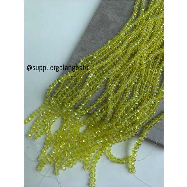 Crystal Ceko kilap 8mm yellow quartz kuarsa kuning bening kristal acc