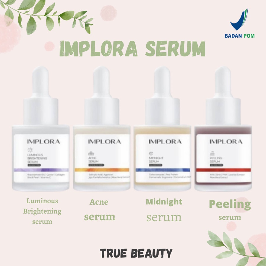 SERUM WAJAH IMPLORA 20 ML / ACNE LUMINOUS PEELING MIDNIGHT FACE SERUM