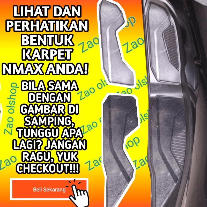 [FS] AllNewNmax | Karpet karet Motor Nmax NEW 2023 2020 2021 2022 alas kaki pijakan Bordesh all new nmax 2022