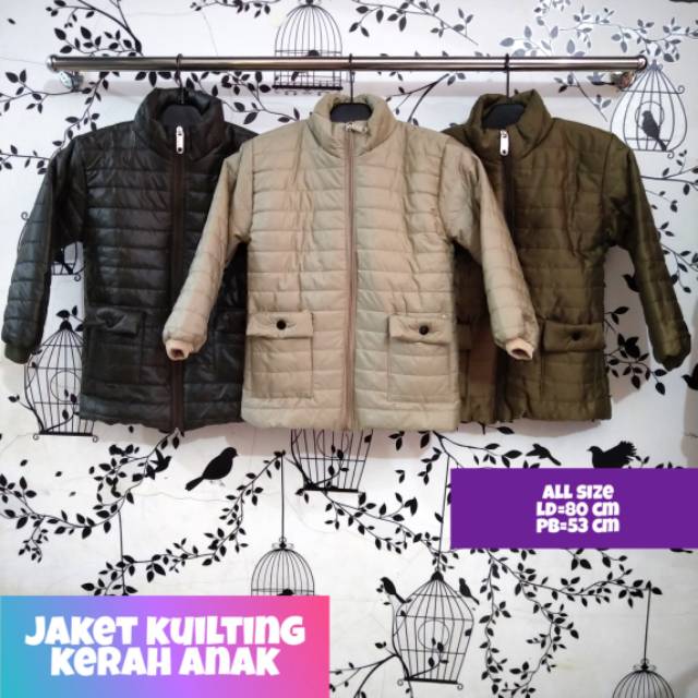 Jaket Quilting kerah ANAK CEWEK-COWOK