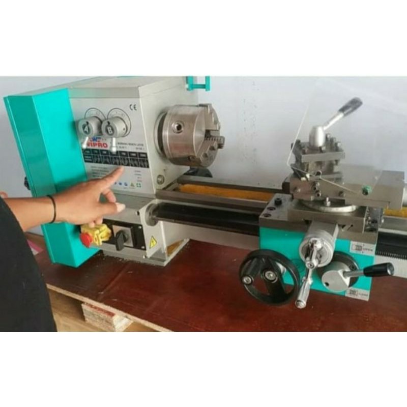 Mesin Bubut Besi Wipro BV20L / BV 20 L Bench Lathe Bubut Besi Cekam 3