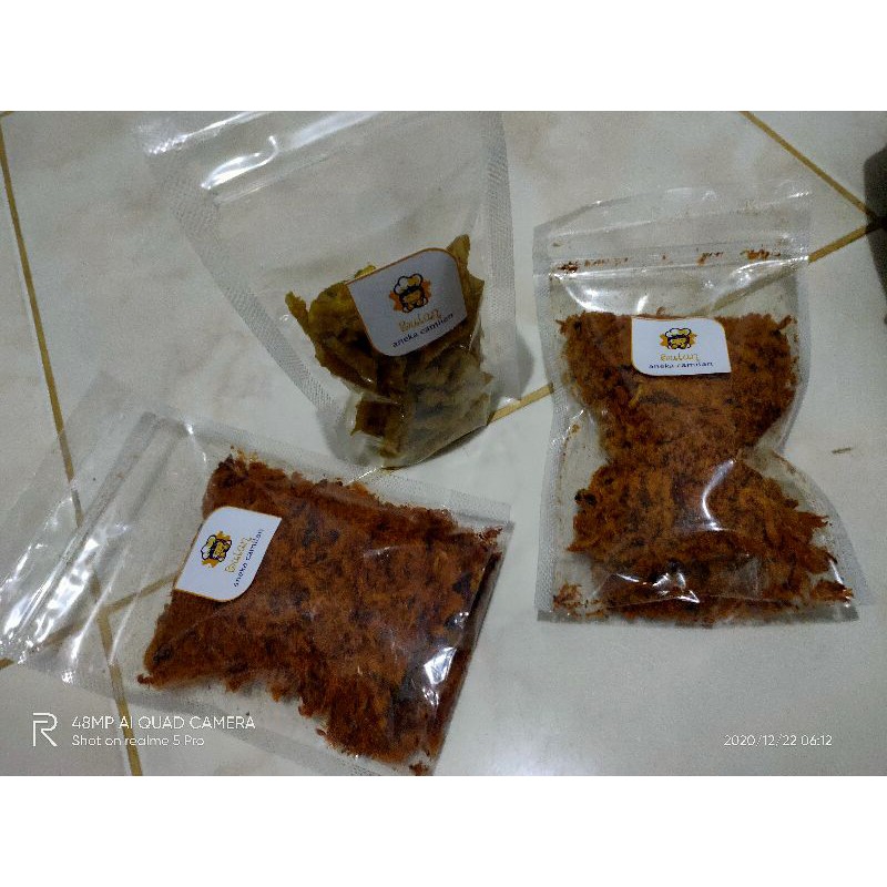 

snack abon dan ikan wader crispy