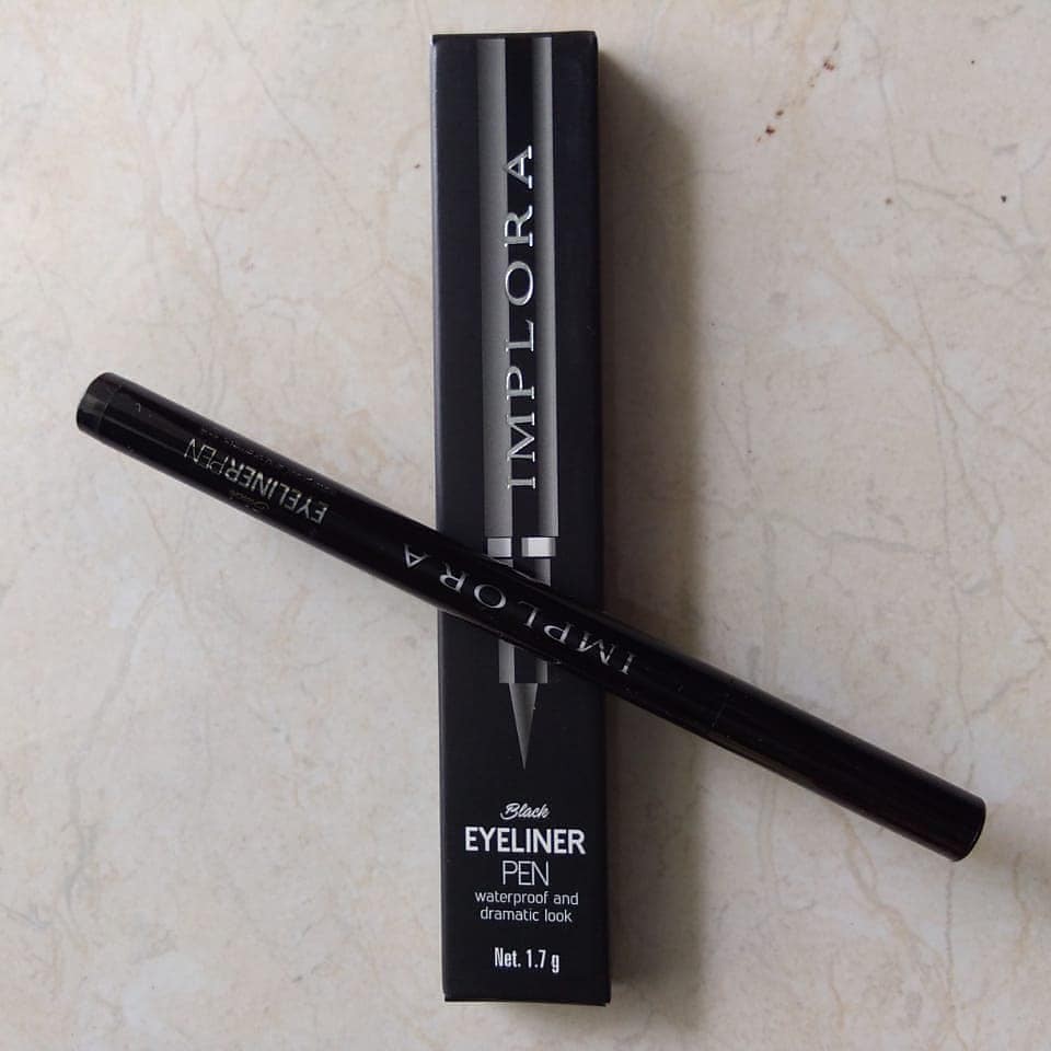 Eyeliner Pen Implora Original Black Waterproof Eye Liner Hitam model Pulpen Tahan Air