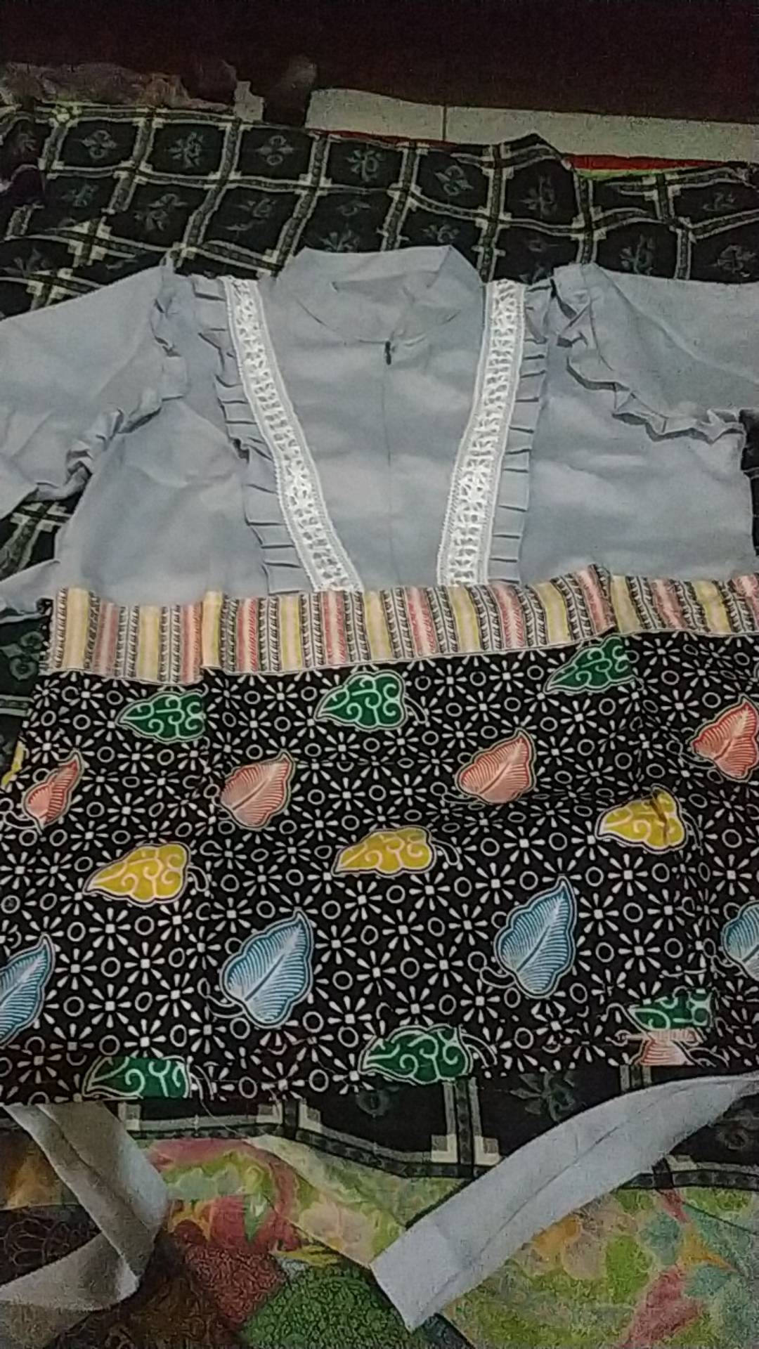 Tey-17 Batik Wanita Asj Sa Hrb026 Kenongo Kemeja Tosca Pendek