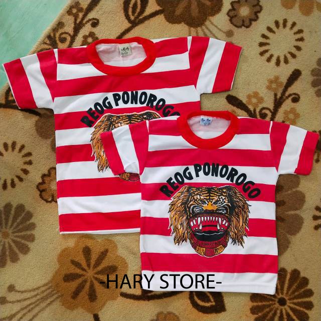 Kaos Reog ponorogo balita anak TK SD murah 1-10 tahun