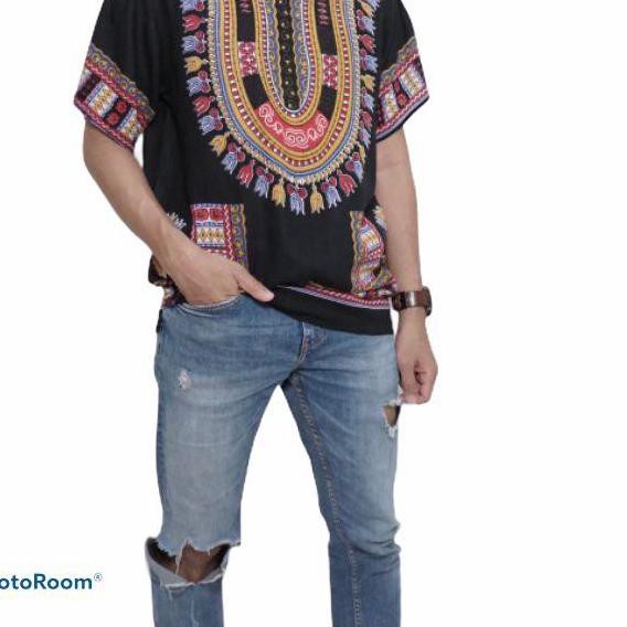 Atasan Pria Baju Bali Uje Motif Bangkok Random