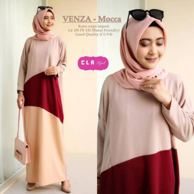 Venza Maxy, maxi dress, dress muslim, gaun muslim, gamis, gamis muslim, gamis kekinian, gamis Jumbo