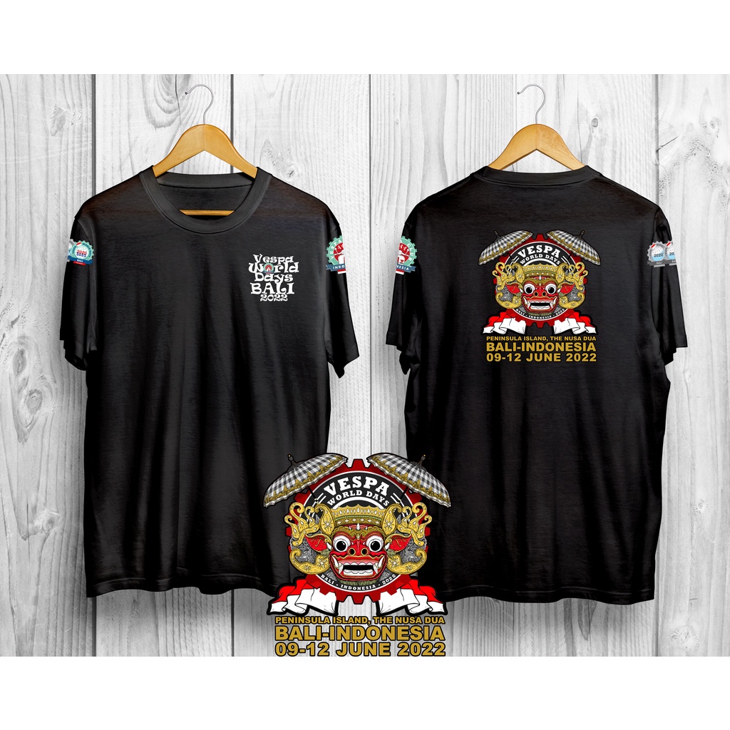Kaos Lengan Pendek vespa world days Bali 2020 - 2022 vwd 22