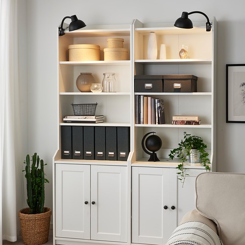 SKURUP Lampu sorot jepit hitam