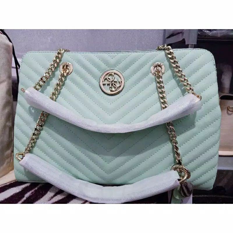 Guess Blakely Satchel Hijau Mint